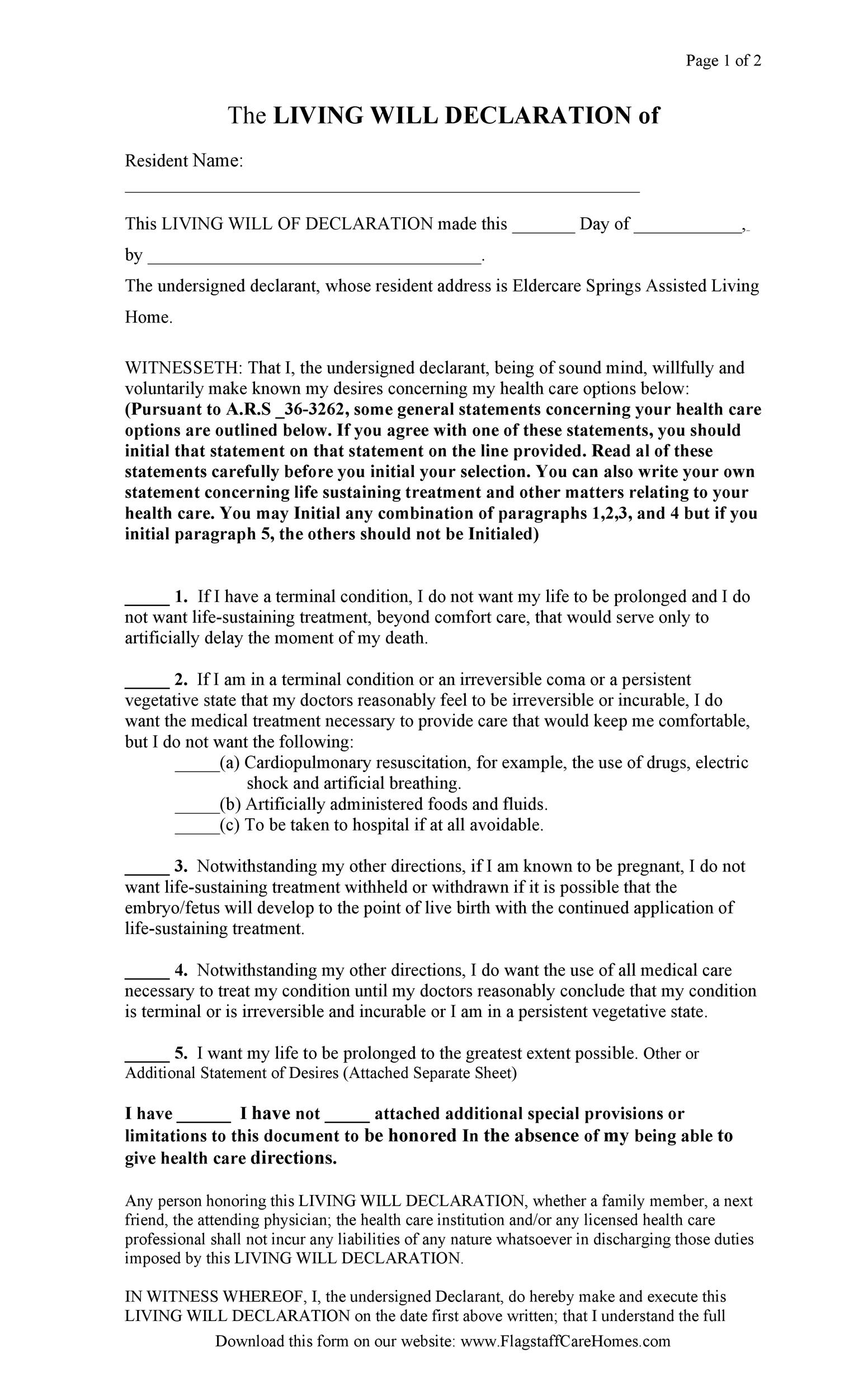 50 Free Living Will Templates &amp;amp; Forms [Word] ᐅ Templatelab with Printable Do It Yourself Wills For All 50 States
