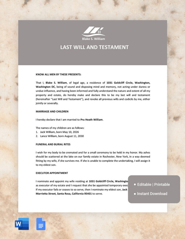 Printable New York Blank Will Forms