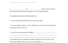 Blank Will Form – Fill Online, Printable, Fillable, Blank | Pdffiller inside Printable Sample Will Form