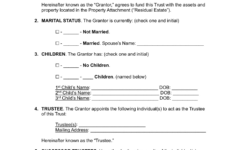Free New York Living Trust Form (Revocable) – Pdf | Word – Eforms within Printable Revocation of Living Will Form