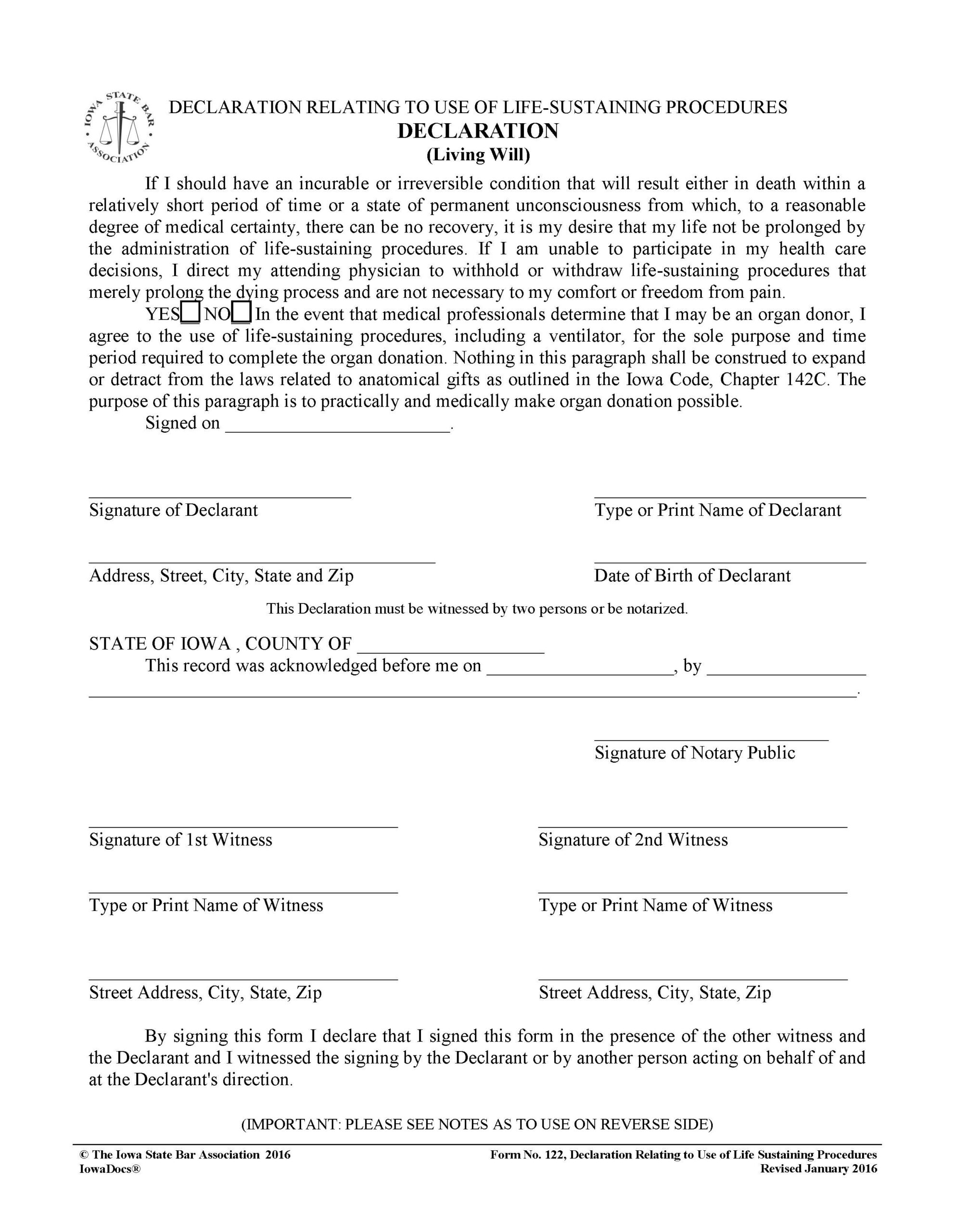 Iowa Will Forms | Last Will And Testament | Living Will Archives in Printable Iowa Blank Will Forms