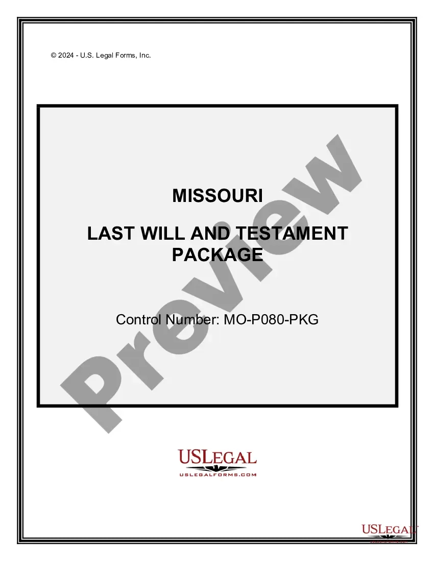 Missouri Last Will And Testament Package - Last Will Testament regarding Printable Missouri Blank Will Forms