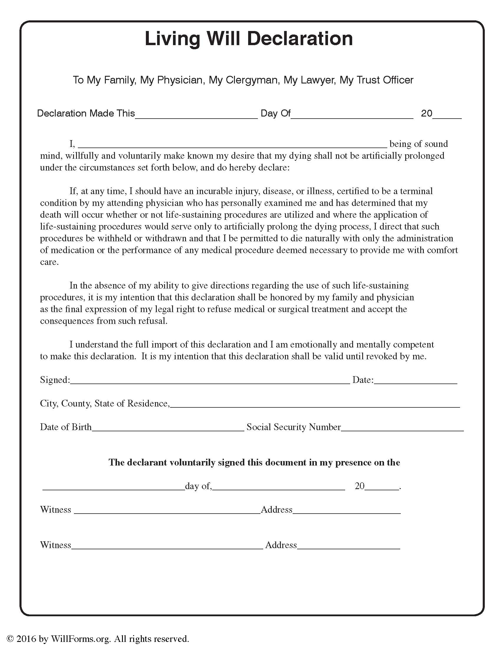 Montana Will Forms | Last Will And Testament | Living Will regarding Printable Montana Blank Will Forms