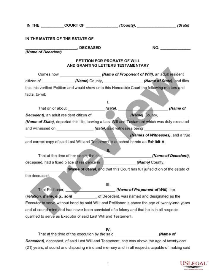 Printable Pennsylvania Blank Will Forms